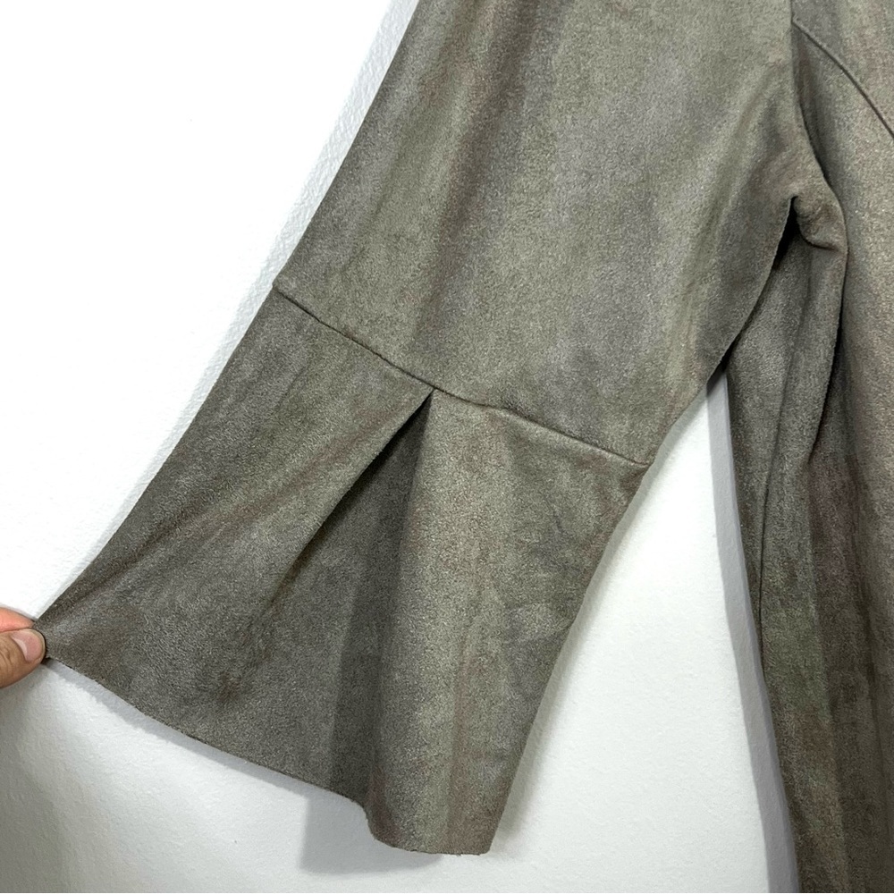 Soft Surroundings Lizzy Faux Suede Tunic Top Gray 1X - Picture 7 of 10